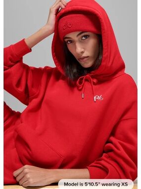 ALO Yoga Women’s Red Logo Drawstring Hoodie